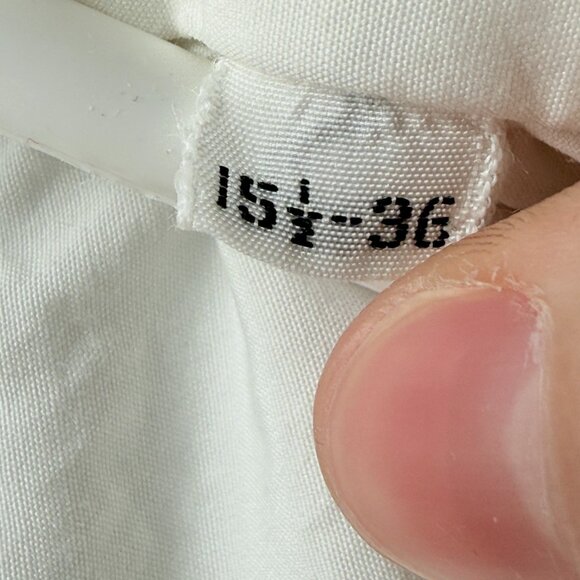 Gitman Bros USA Cotton 15.5 36 Broadcloth TTX White American Shirt Long Sleeve - Picture 11 of 16